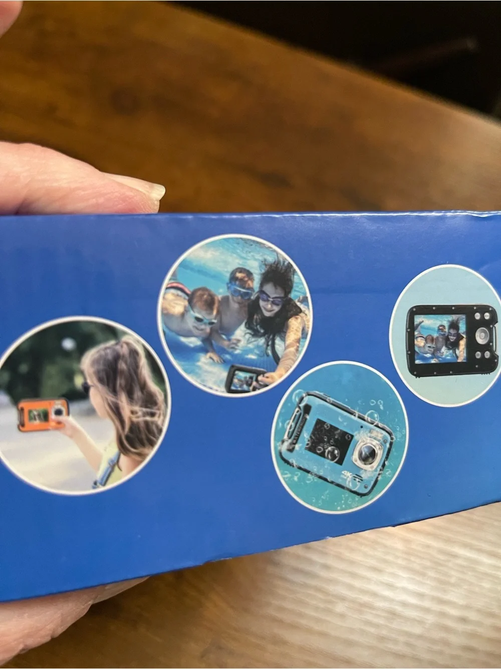 4K Ultra HD Waterproof Digital Camera - Blue NEW